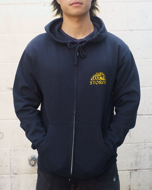 Storm Varsity Navy Zip Up Hoodie
