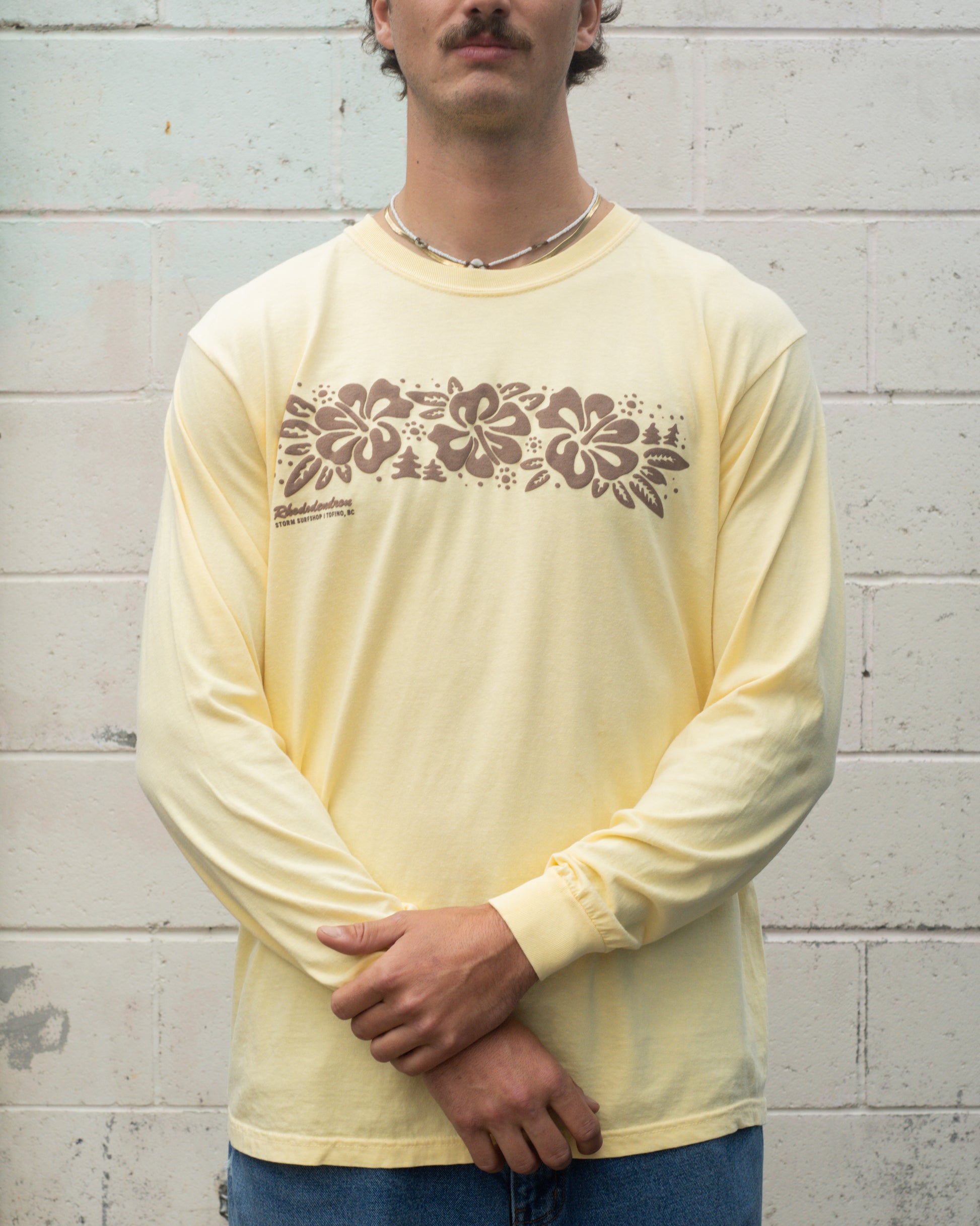 Storm Rhododendron Long Sleeve Tee - Butter