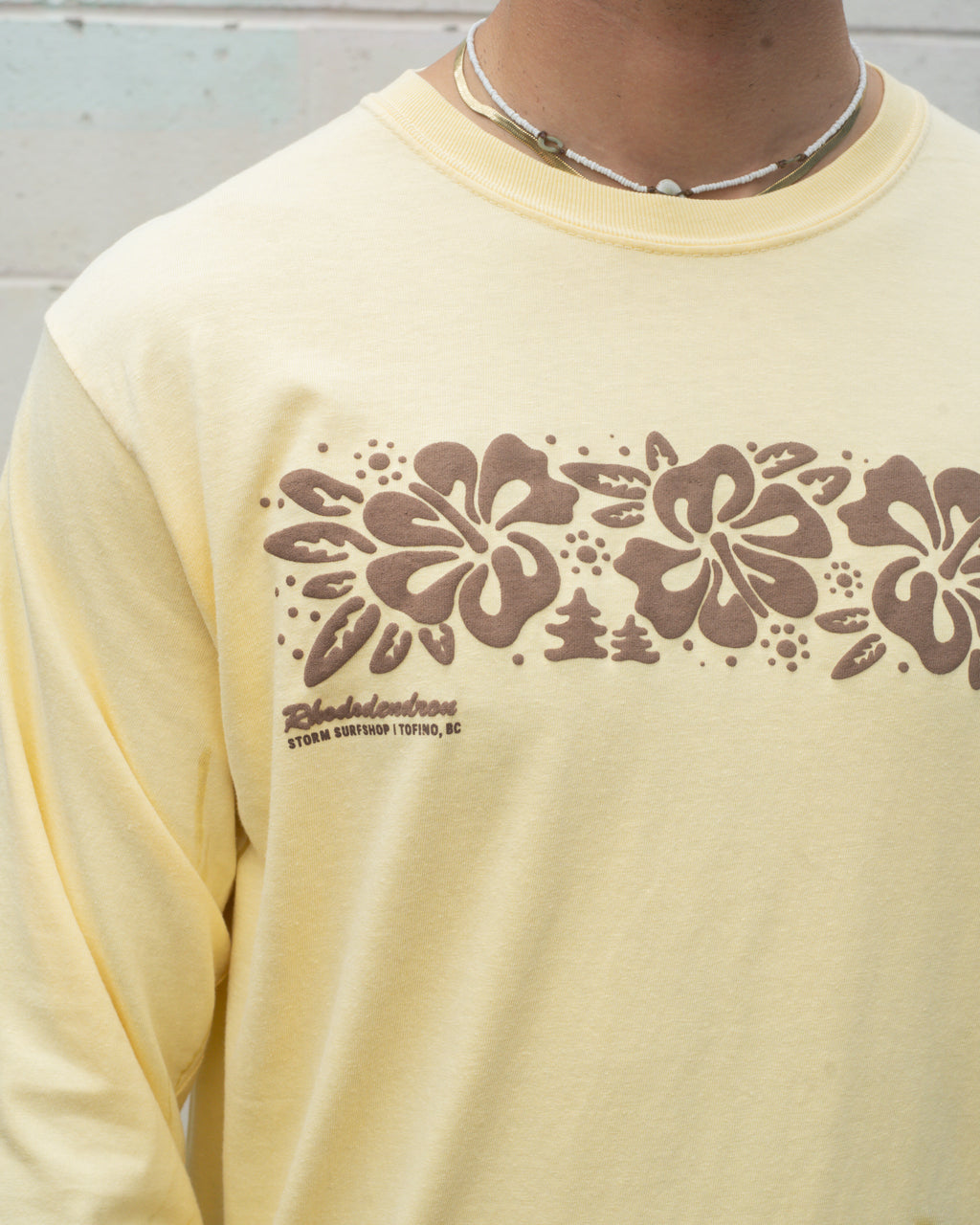 Storm Rhododendron Long Sleeve Tee - Butter
