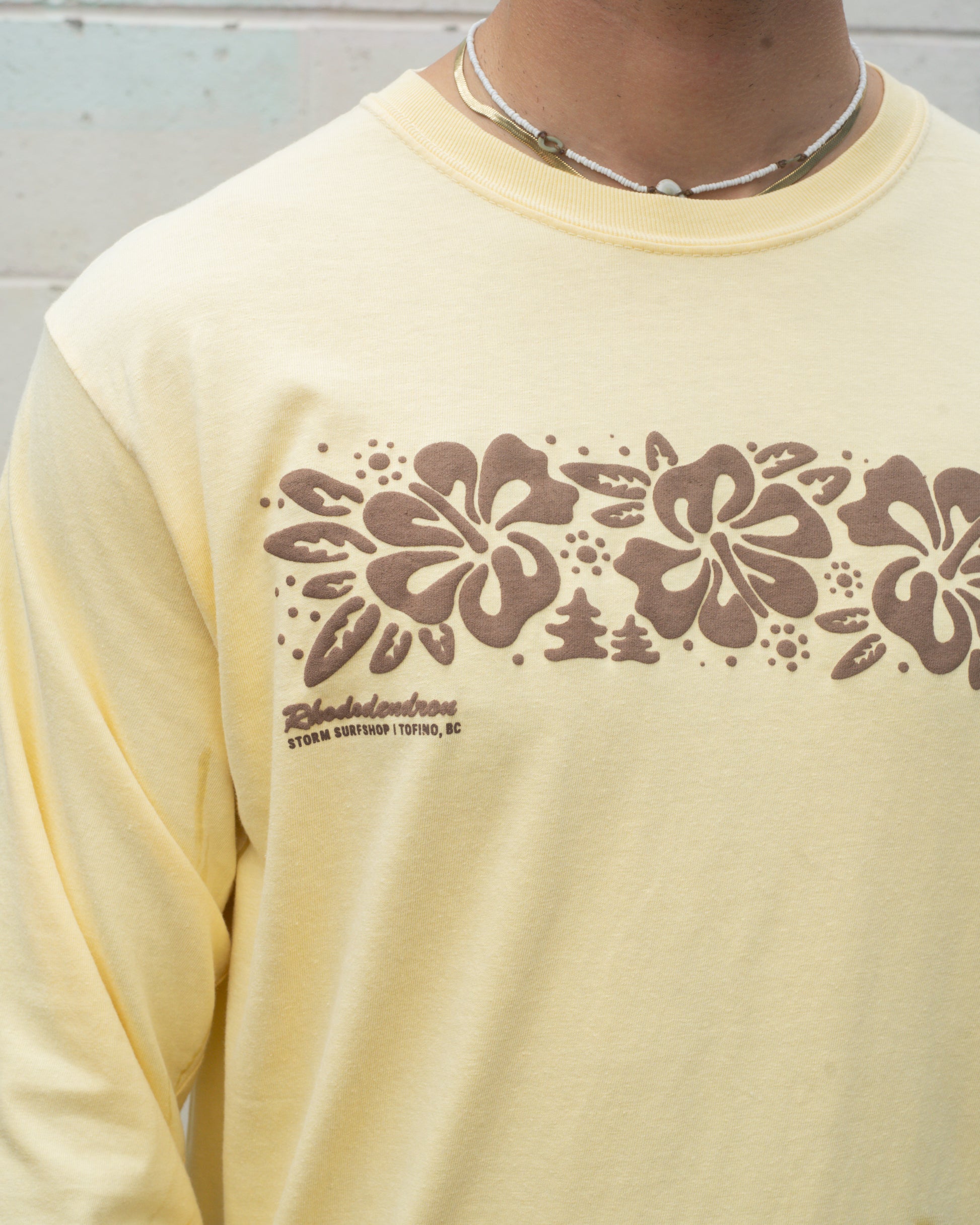 Storm Rhododendron Long Sleeve Tee - Butter