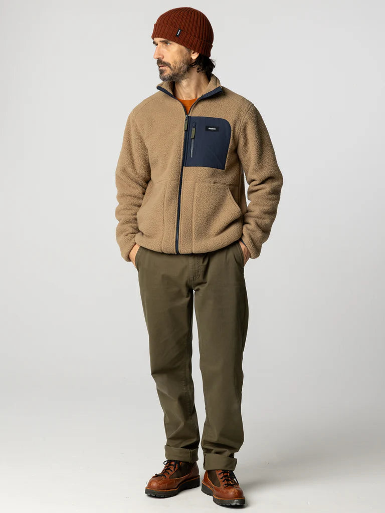 Finisterre Bolster Full Zip Fleece - Buckwheat/Navy