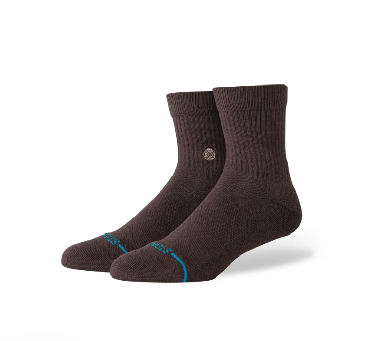 Stance Icon Quarter Socks - Dark Brown