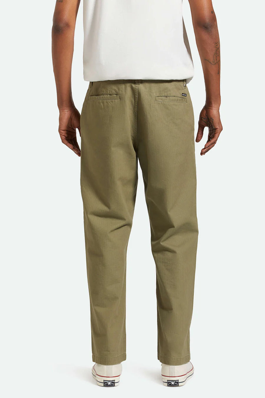 Brixton Surplus Herringbone Trouser Pant - Olive