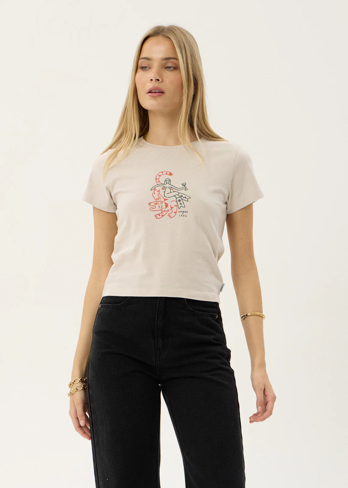 Afends Subliminal Recycled Baby Tee - Moonbeam