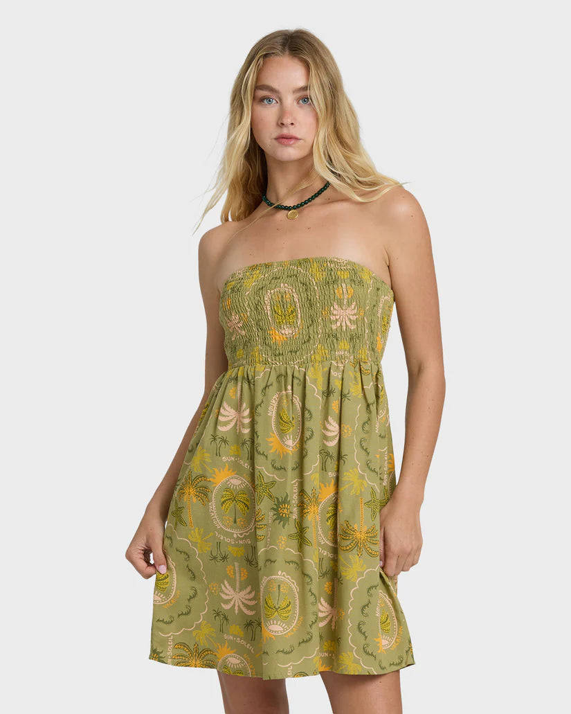Billabong Tropical Haze Mini Dress - Cedar