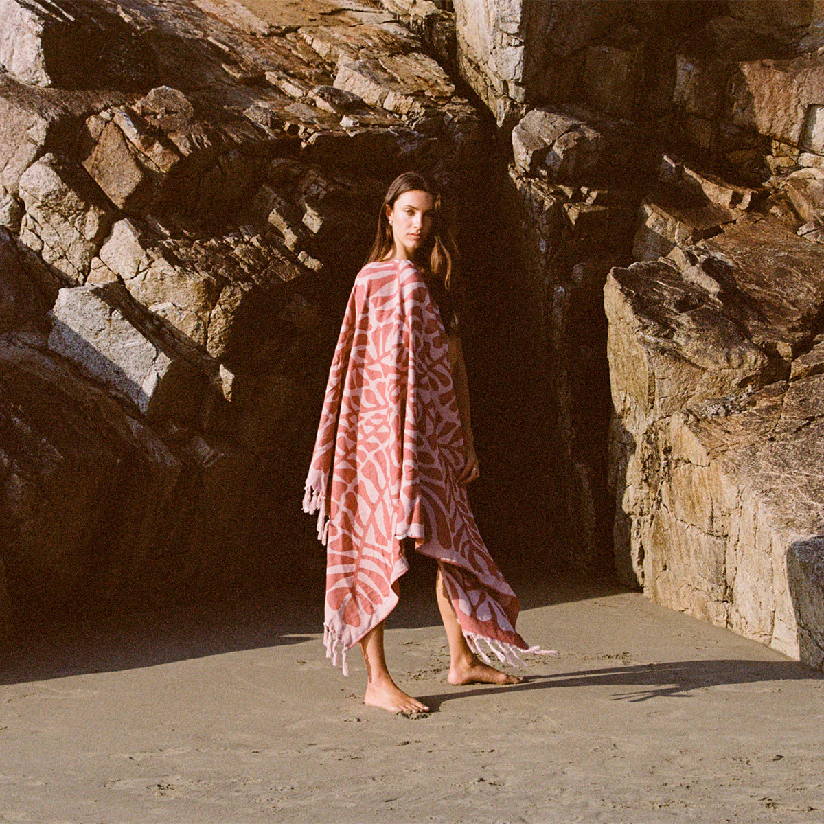 Slow Tide Hapa Turkish Towel - Dried Clay