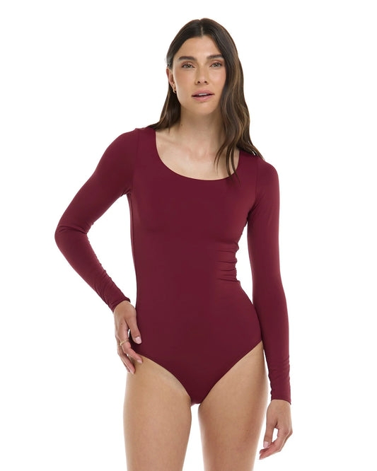 Eidon Womens Heidi One-Piece LS Mulberry