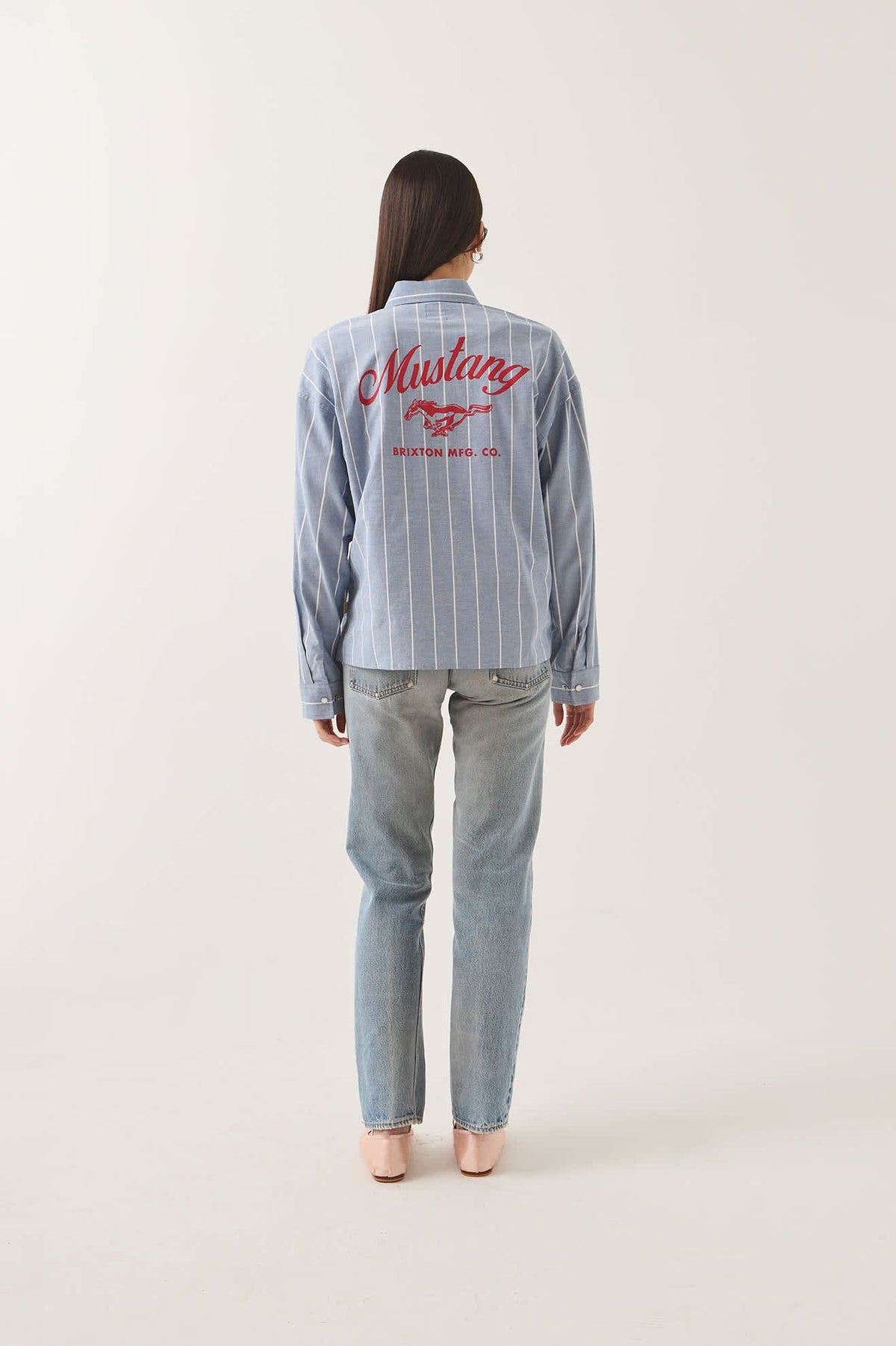 Brixton Ford Mustang Sally L/S - Blue Chambray/Stripe