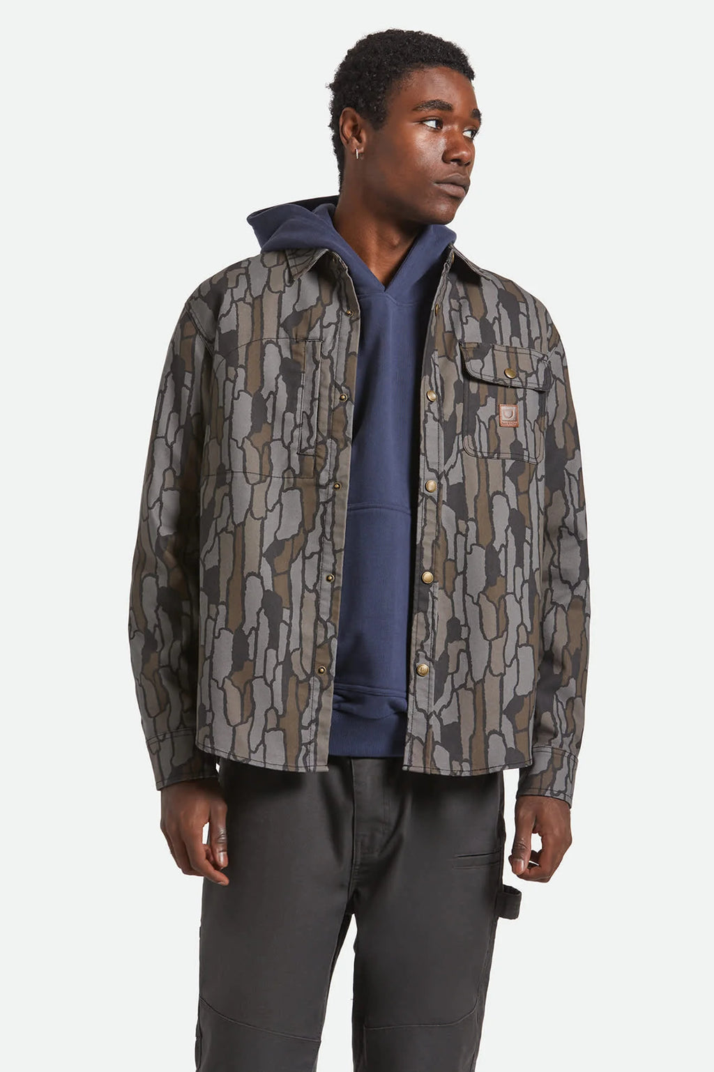 Brixton Builders Stretch Overshirt - Bark Camo
