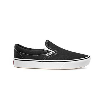 VANS WOMENS COMFY CUSH BLACK SLIP ON SHOE