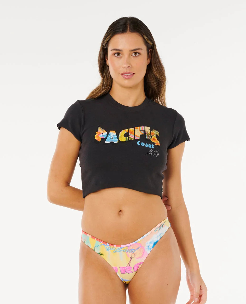 Rip Curl Haley O Baby Tee - Washed Black