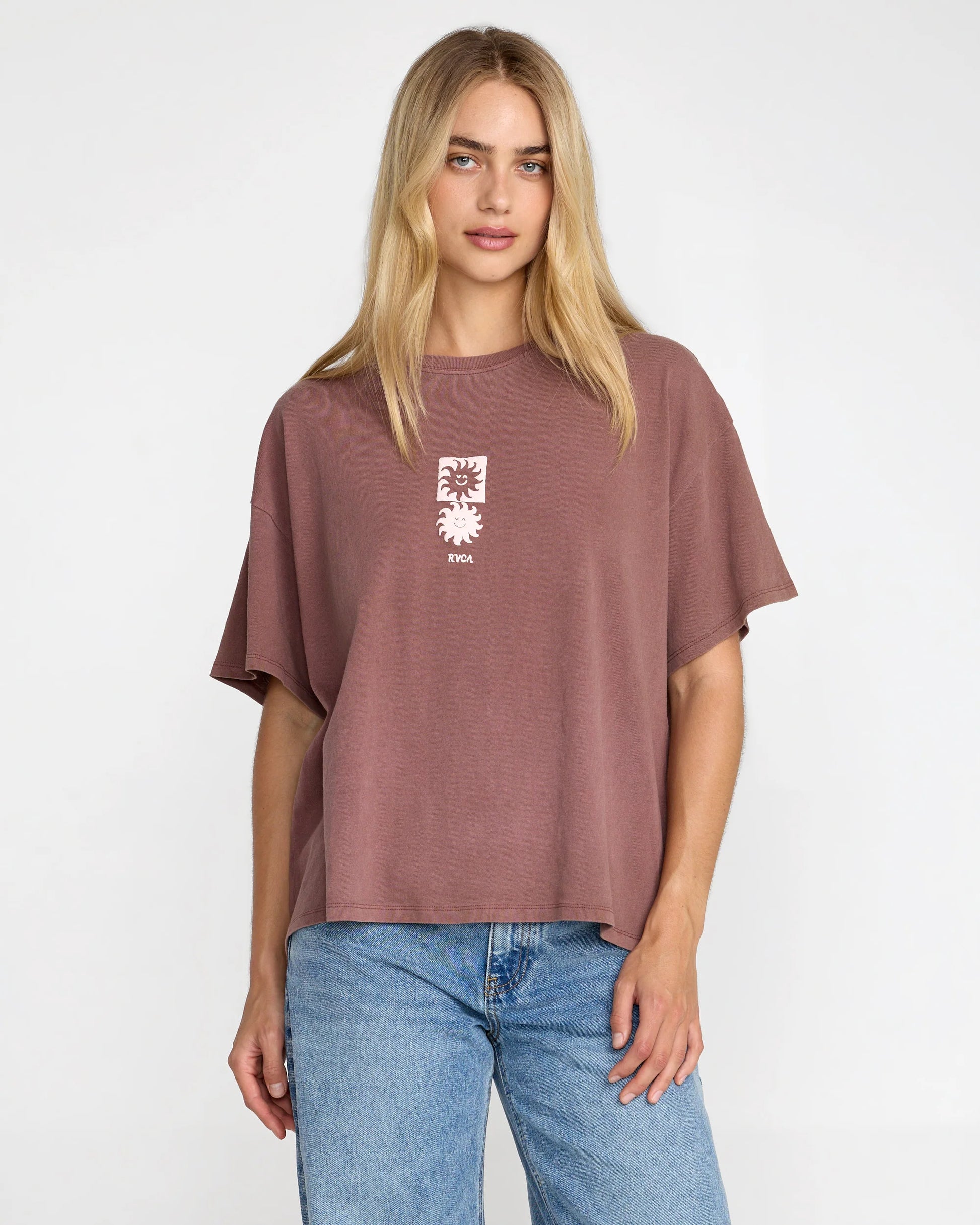 RVCA Move On BF Tee - Terra Brown
