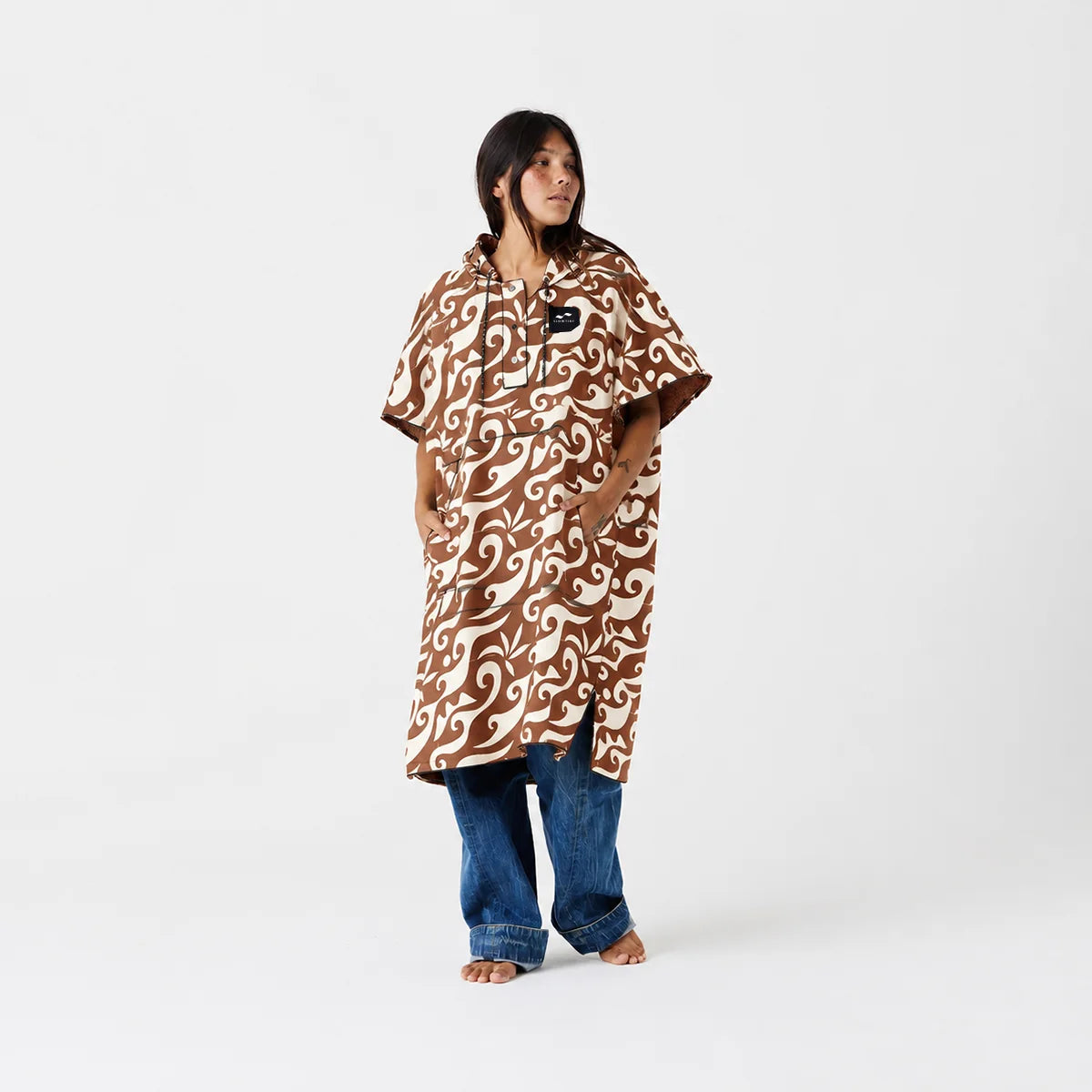 Slow Tide Bailey PRF QD Poncho - Toast