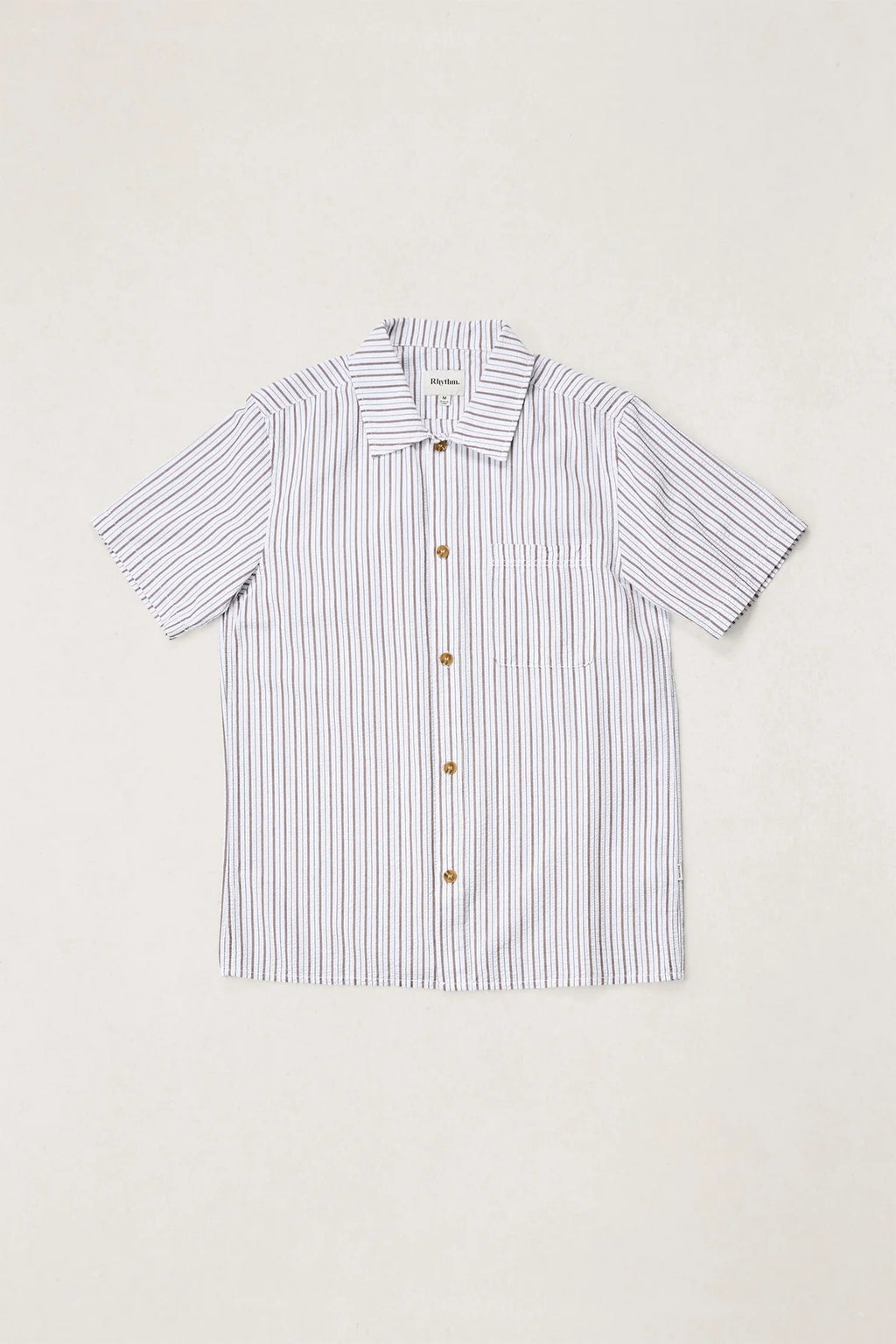 Rhythm Seersucker Stripe SS Shirt - Cedar
