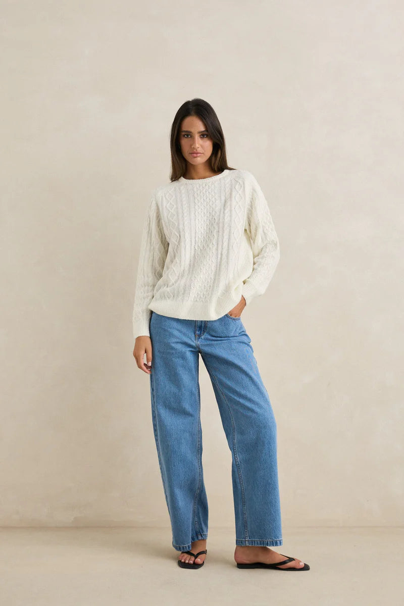 Rhythm Mohair Oceanside Knit - Vintage White