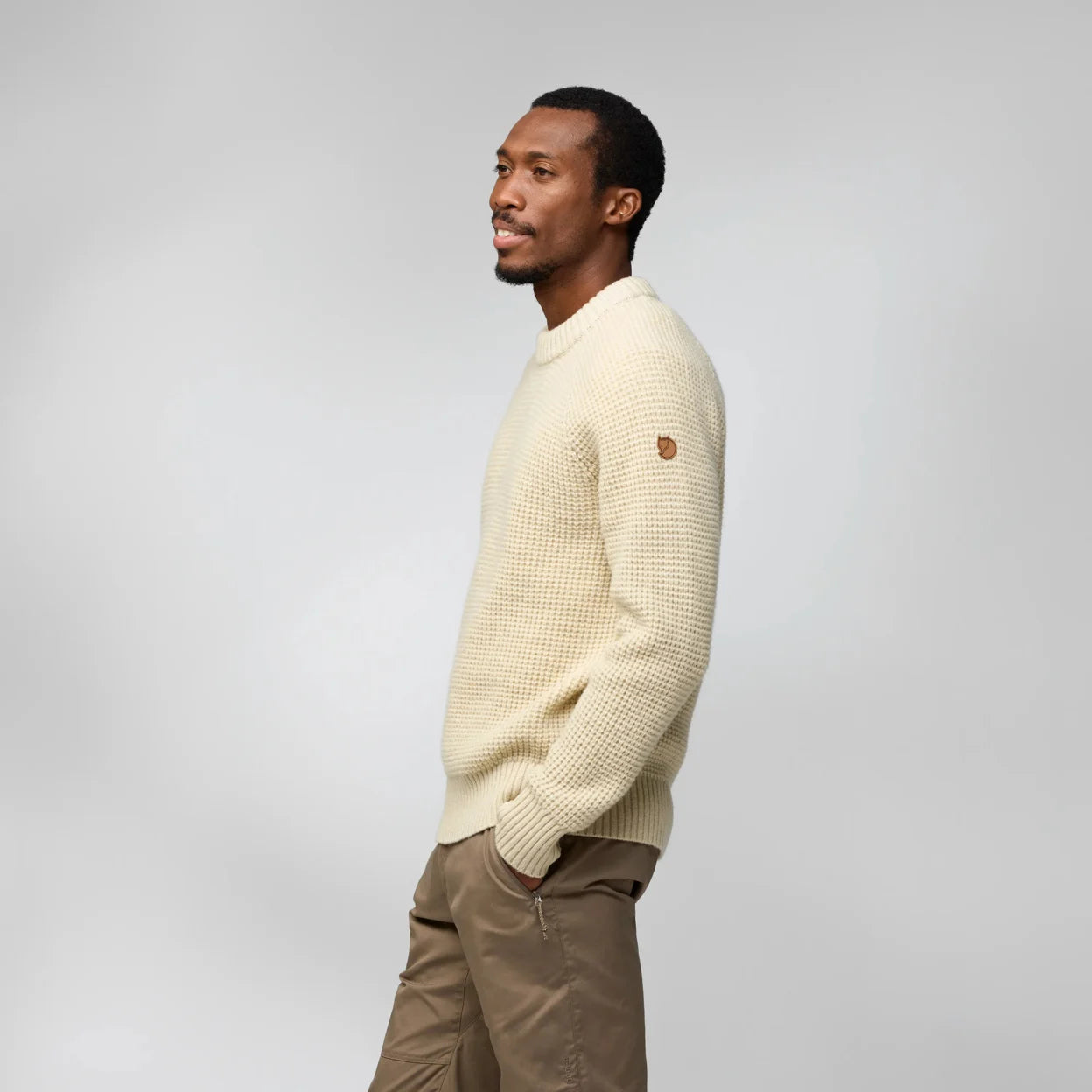 Fjallraven Övik Waffle Knit - Light Beige