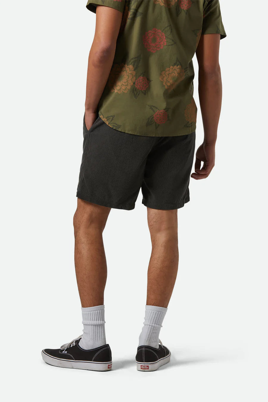 Brixton Everyday Corduroy Short - Washed Black