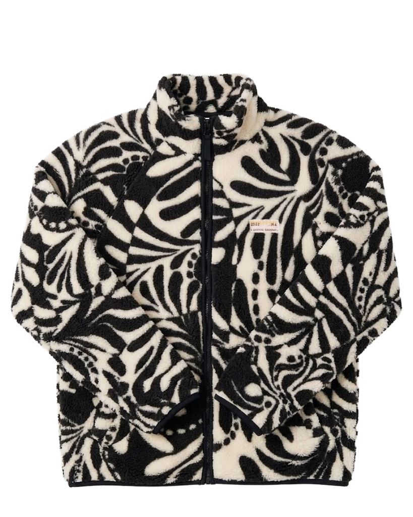 Rip Curl Party Pack Zip Polar Fleece - Black/White