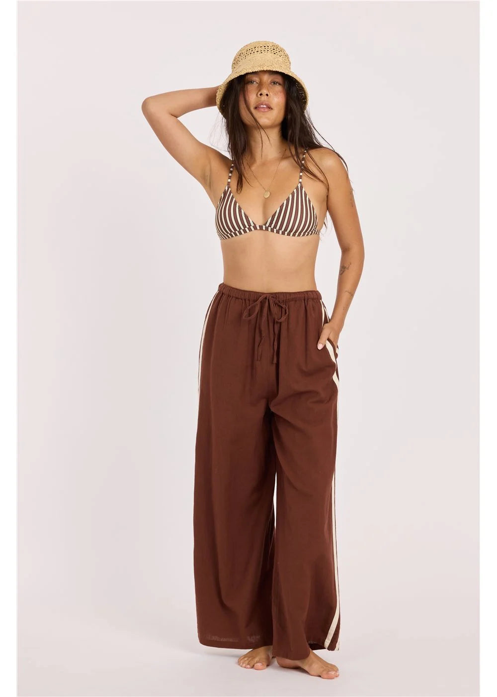 Sisstr Walk The Line Woven Pant - Kona