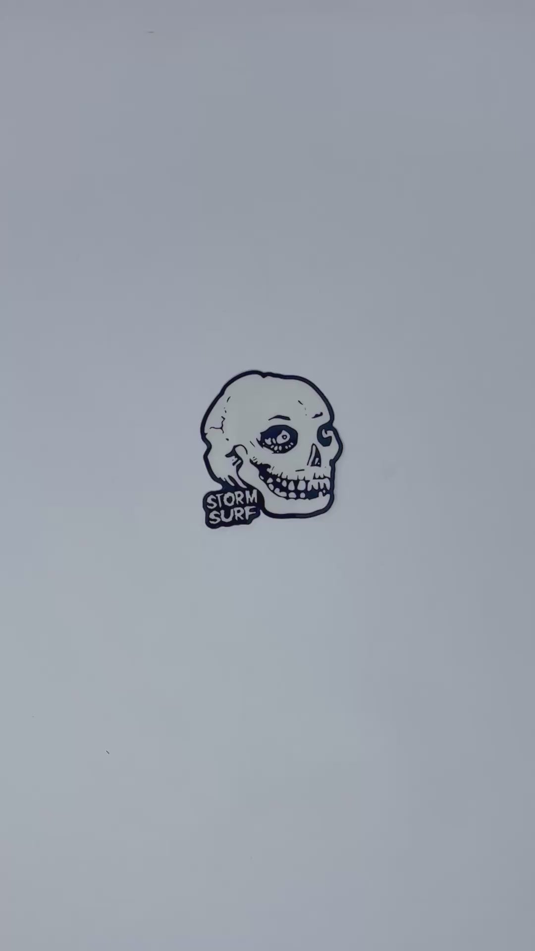 Storm Skull Glow In The Dark Sticker
