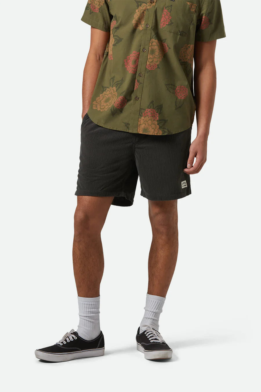 Brixton Everyday Corduroy Short - Washed Black