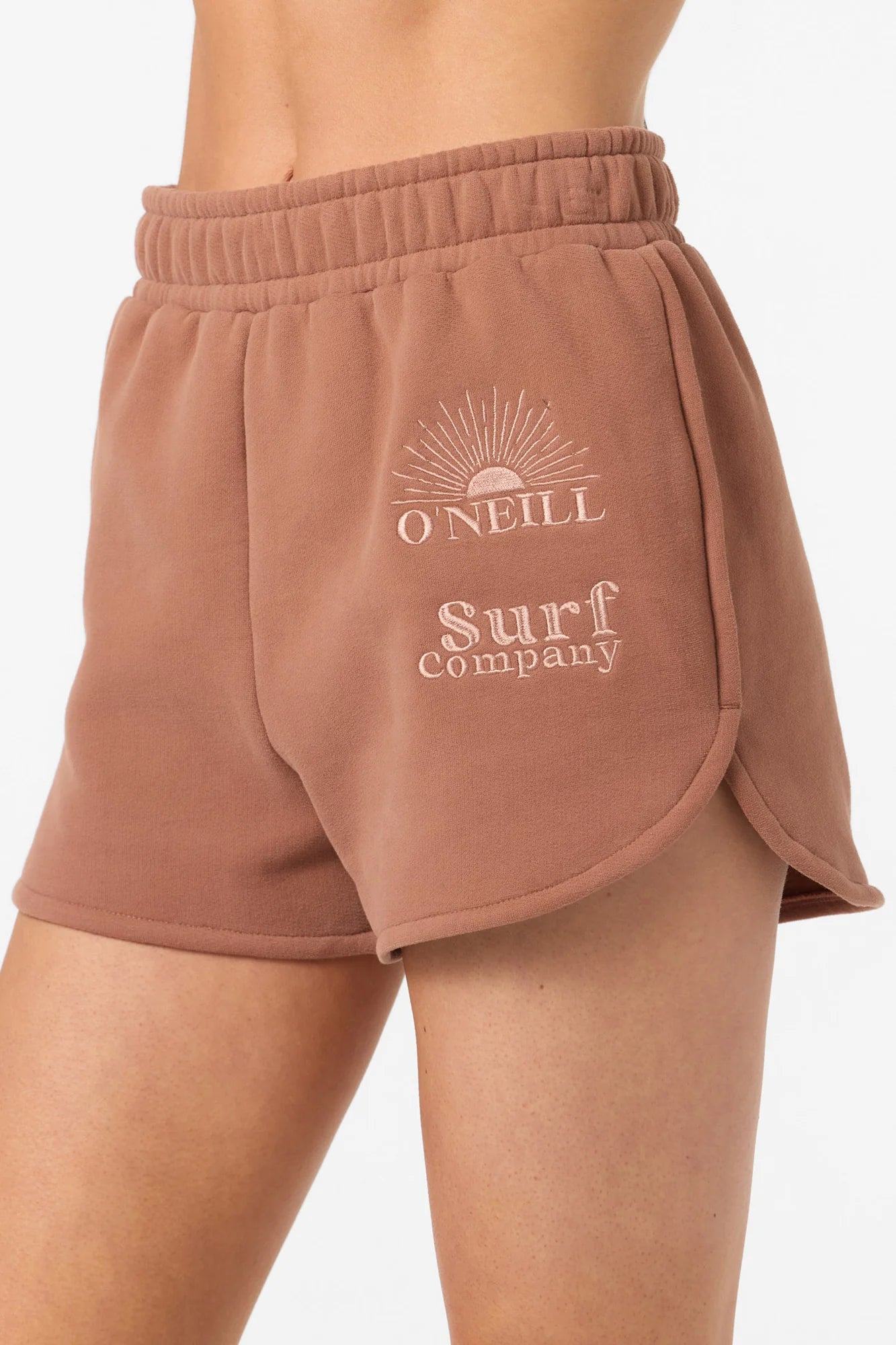 O'Neill Chore Break Scallop Fleece Shorts - Carob Brown