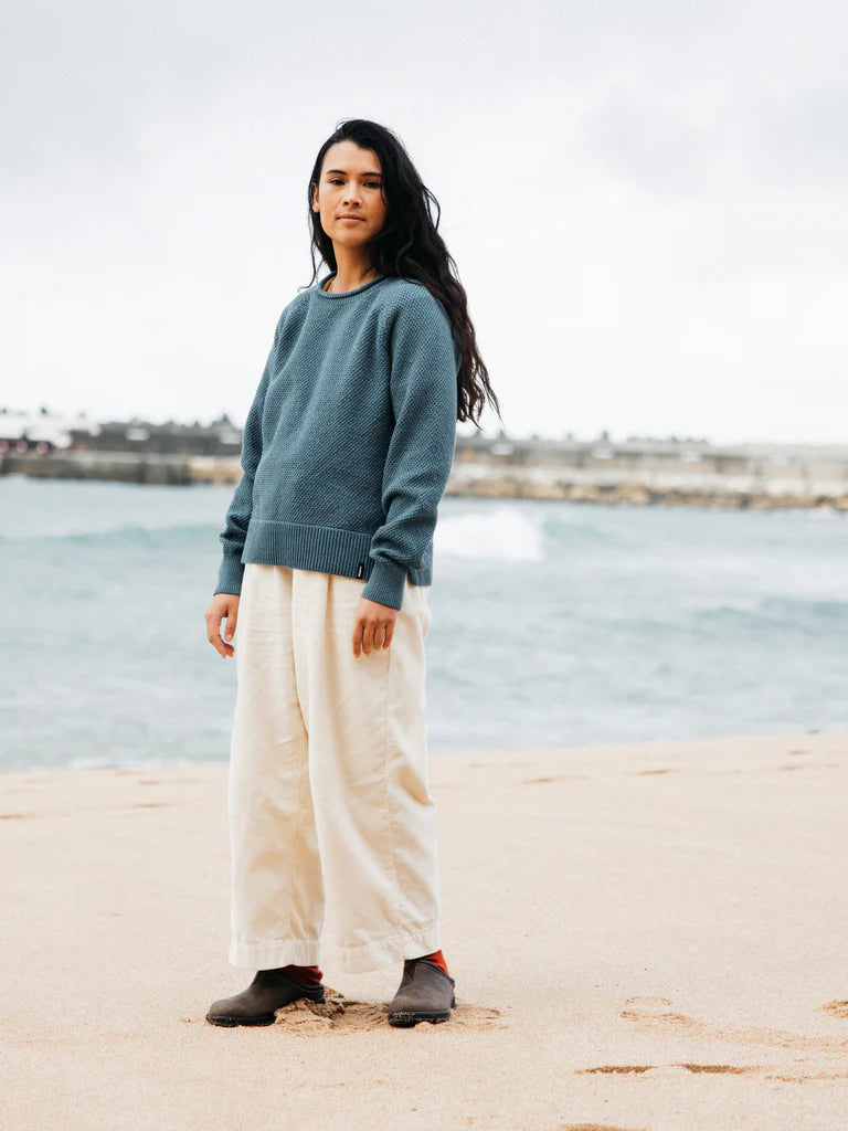 Finisterre Kerrow Stitch Jumper - Blue Pine