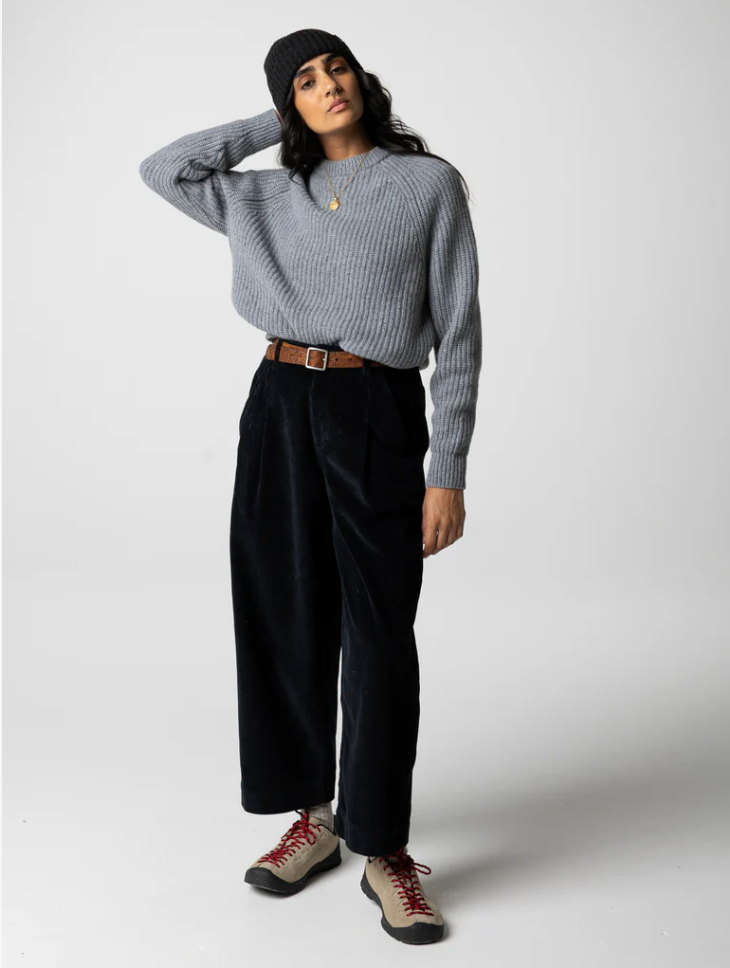 Finisterre Mora Knit Sweater-Blue Grey