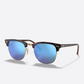 Ray-Ban Clubmaster Sunglasses - Havana/Blue Mirror
