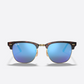 Ray-Ban Clubmaster Sunglasses - Havana/Blue Mirror
