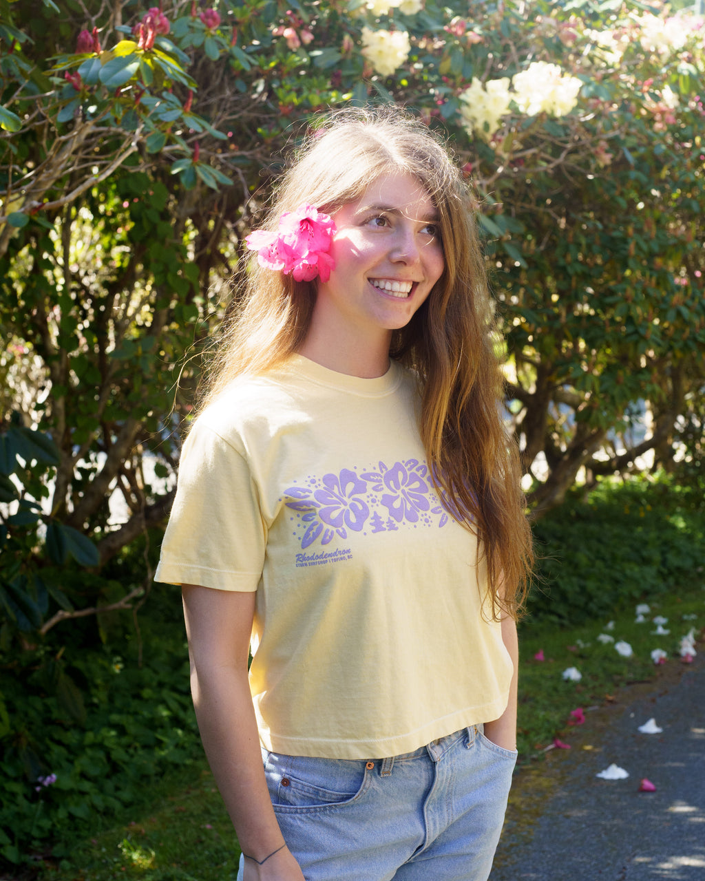 Storm Rhododendron Womens Tee - Butter