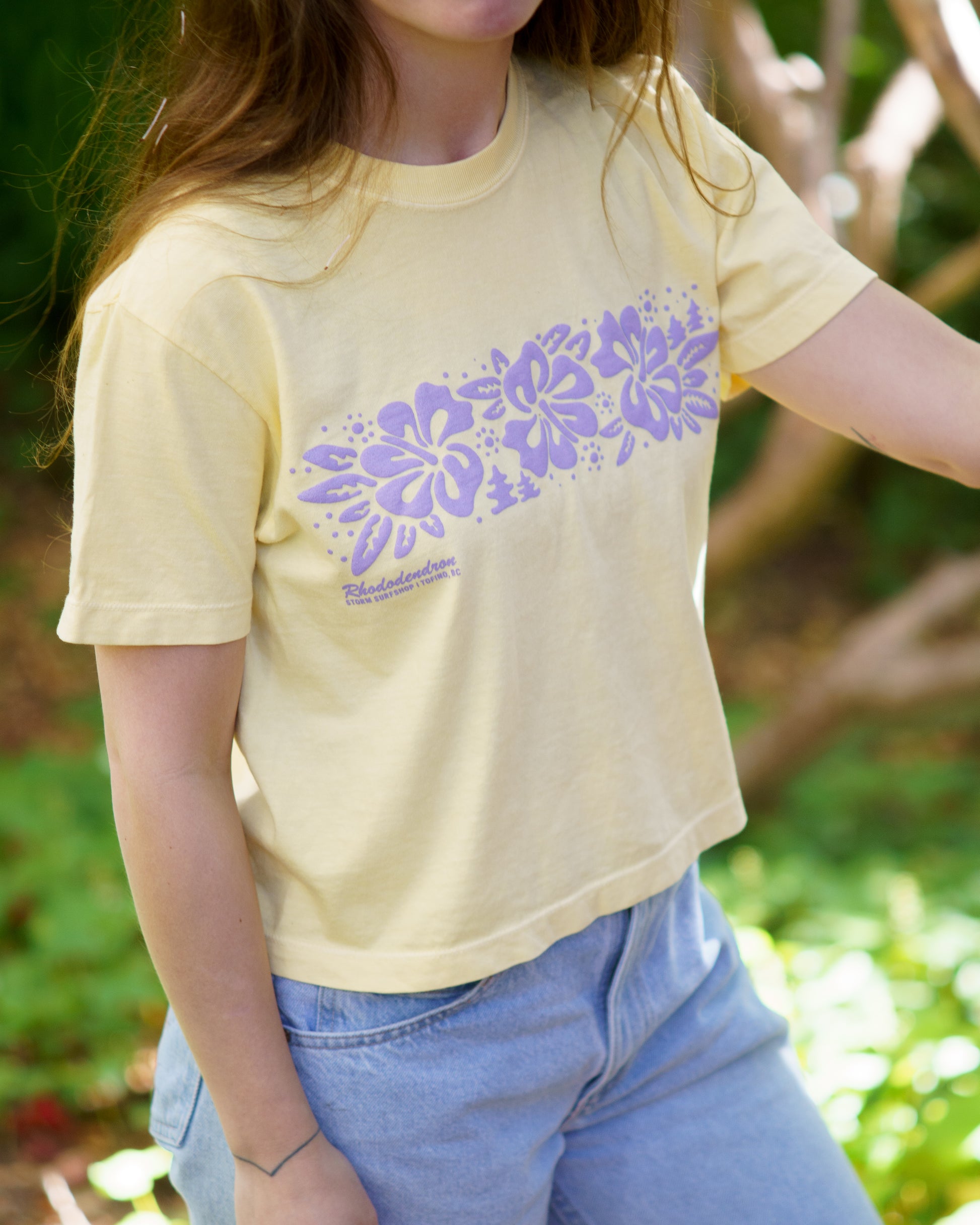 Storm Rhododendron Womens Tee - Butter
