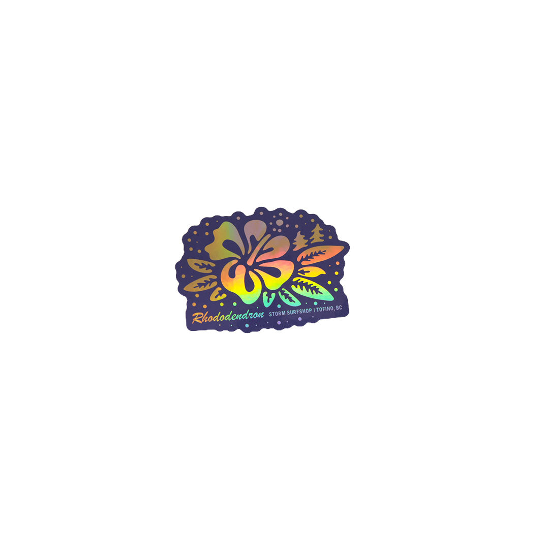 Storm Rhododendron Sticker - Purple Holographic