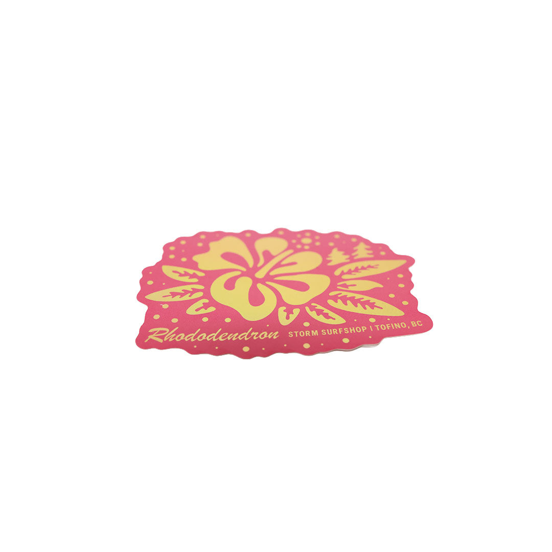Storm Rhododendron Sticker - Pink Holographic