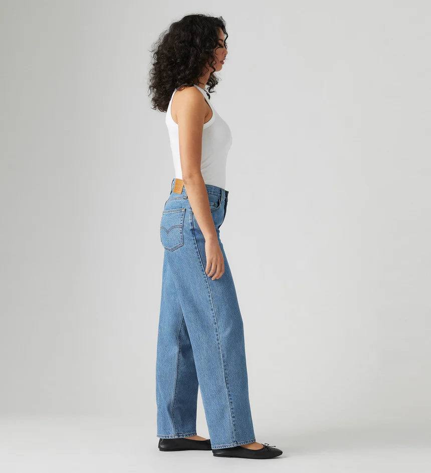 Levis Womens Baggy Dad Jeans - Own It Stone