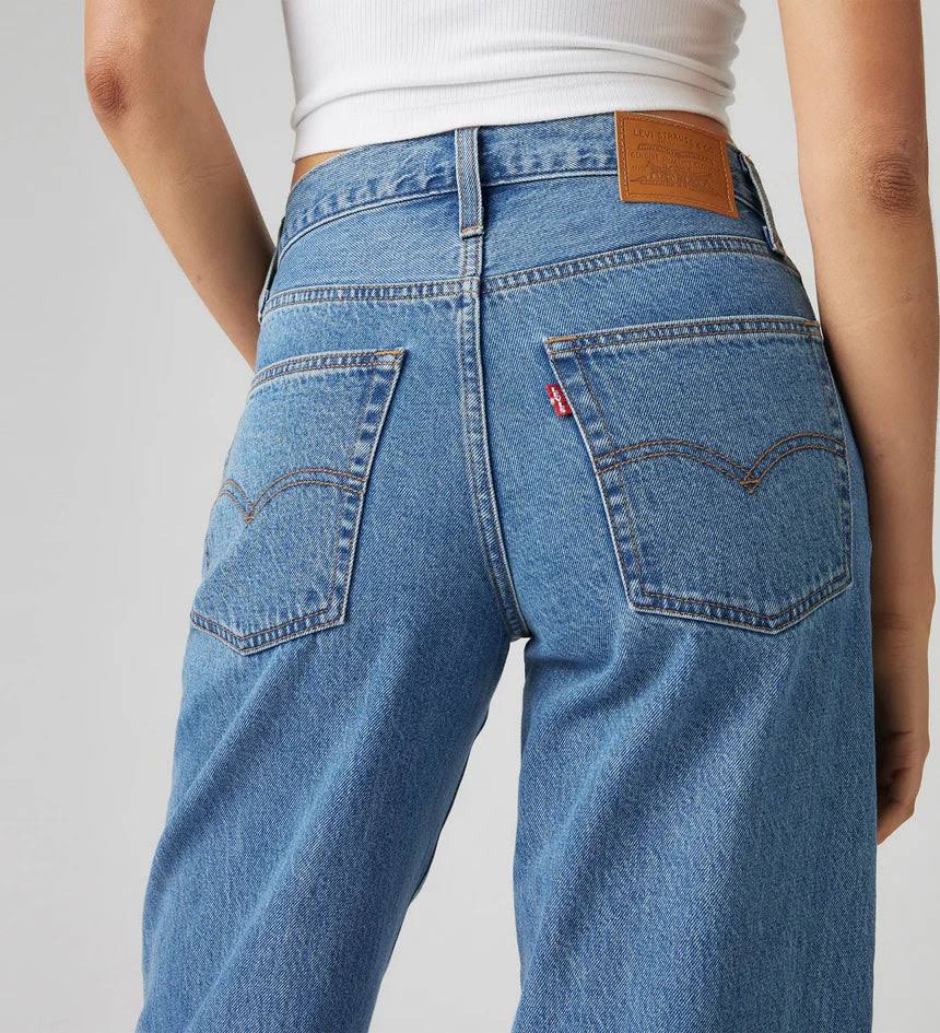 Levis Womens Baggy Dad Jeans - Own It Stone