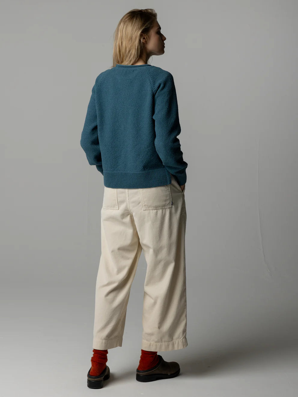 Finisterre Kerrow Stitch Jumper - Blue Pine