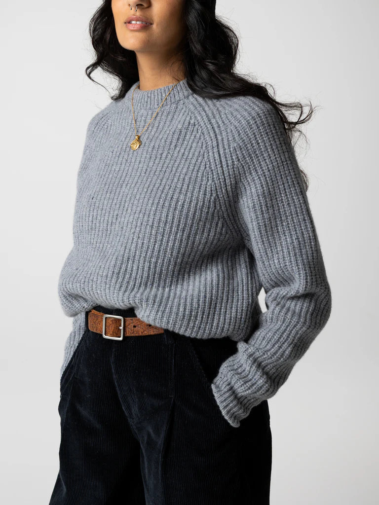 Finisterre Mora Knit Sweater-Blue Grey