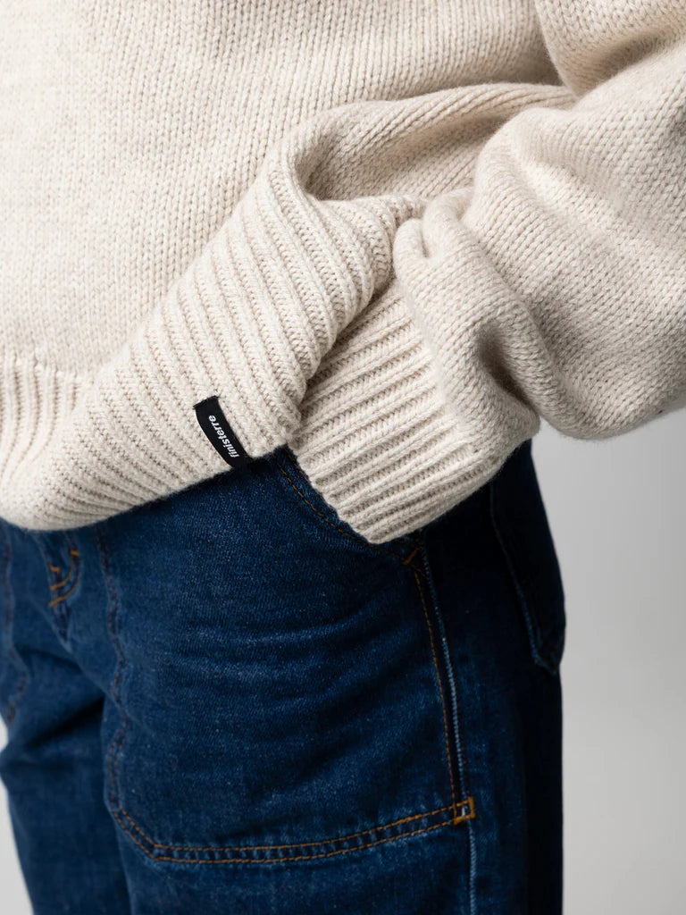 Finisterre Eyre Crew Neck Sweater-Oatmeal