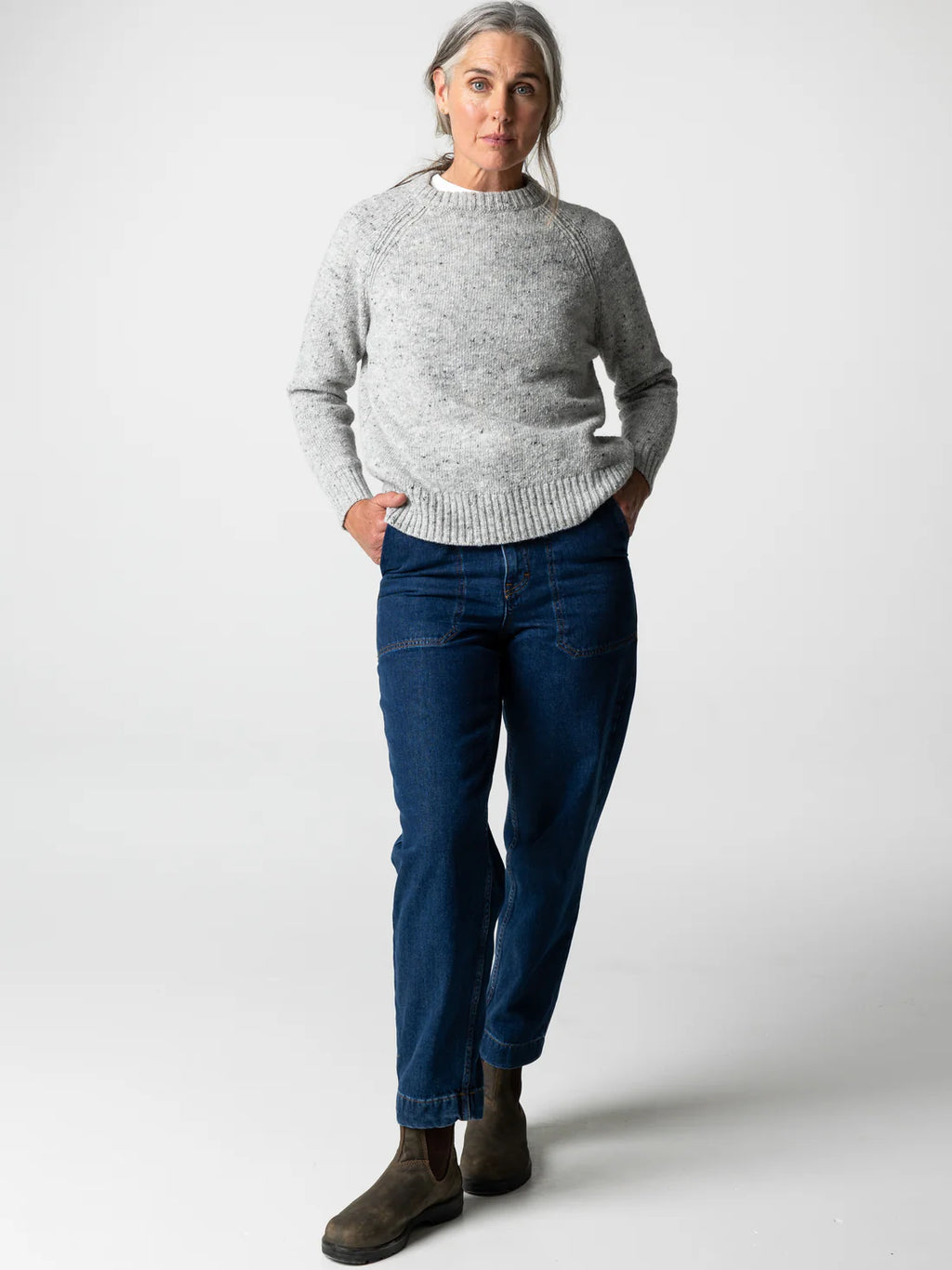 Finisterre Farne Crew - Dove Grey