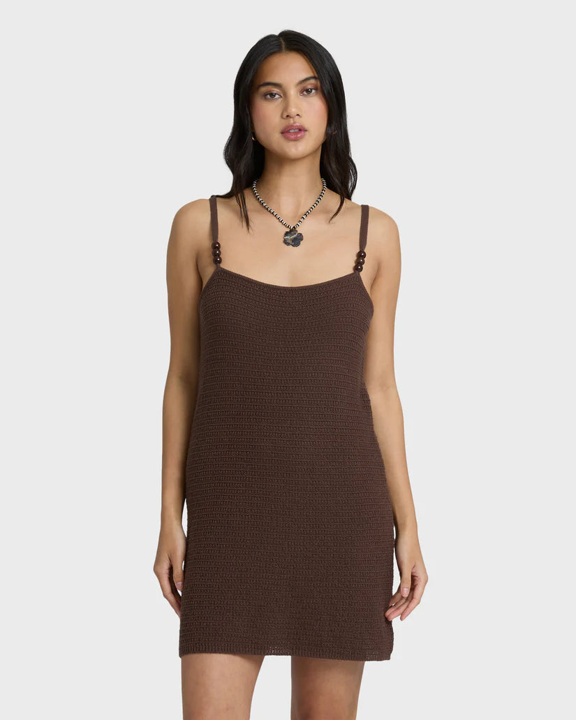 Billabong You Stunner Knit Mini Dress - Teak