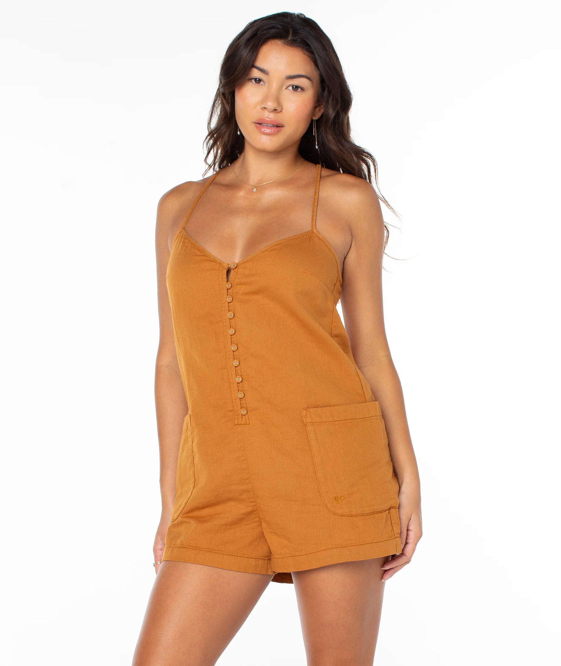 Roxy Sea Of Stars Romper - Cathay Spice