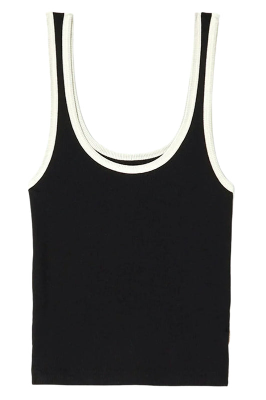 Brixton Ringer Organic A-Tank - Black/Off White