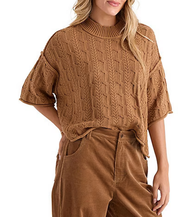 Volcom Oversize Cable Sweater - Camel