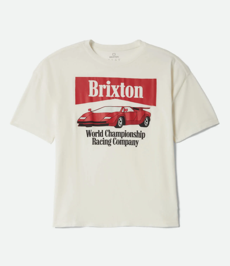 Brixton World Champion Oversized BF Tee-Off White