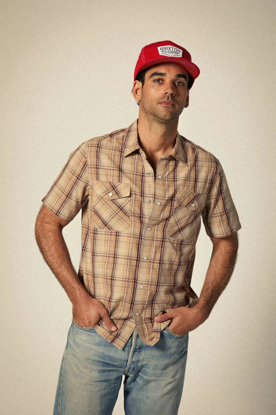 Brixton Wayne S/S Woven - Western Plaid