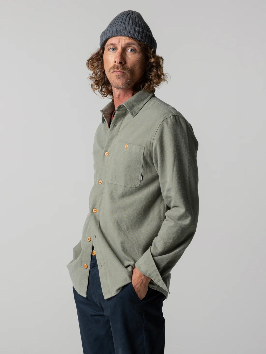 Finisterre Gylly Shirt - Shadow Green