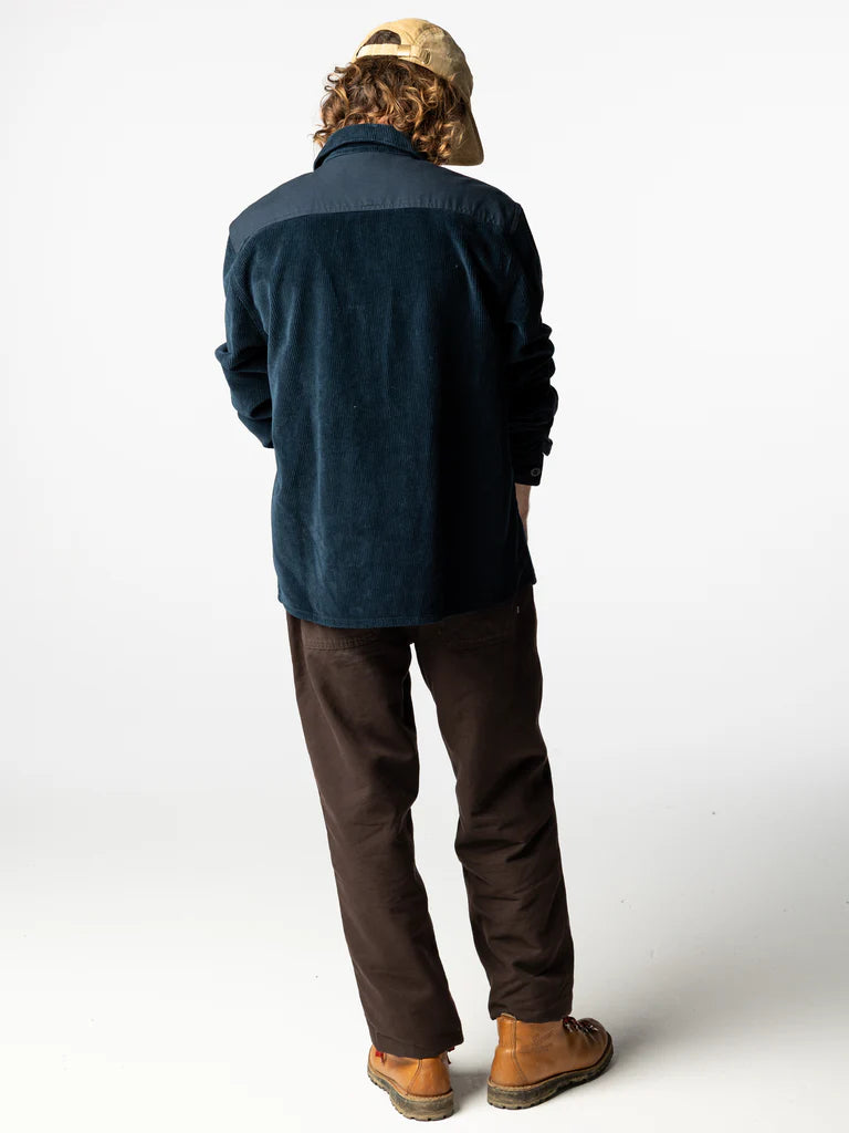 Finisterre Basset Cord Shirt - Navy