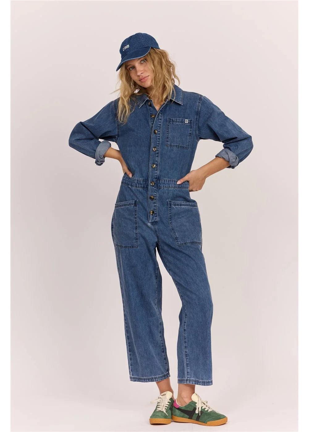 Sisstr Seas The Day Jumpsuit - Vintage Blue