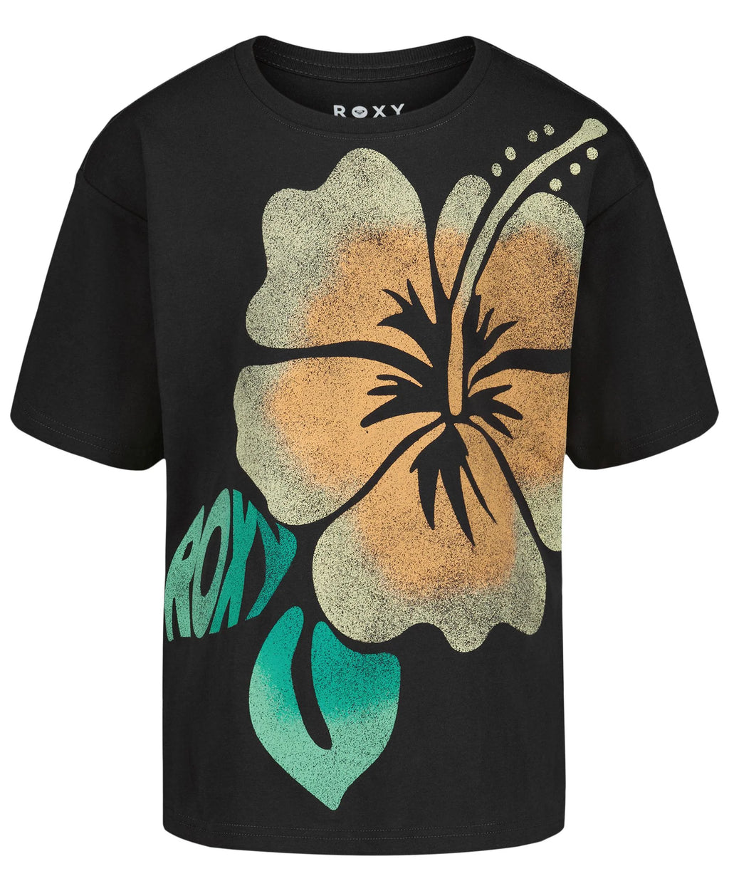 Roxy Girls Hibiscus Oversized Tee - Phantom
